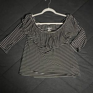 Stripped Off the Shoulder American Eagle Blouse